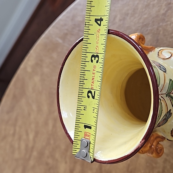 ITALY HAND PAINTED VASE VINTAGE - Picture 8 of 10